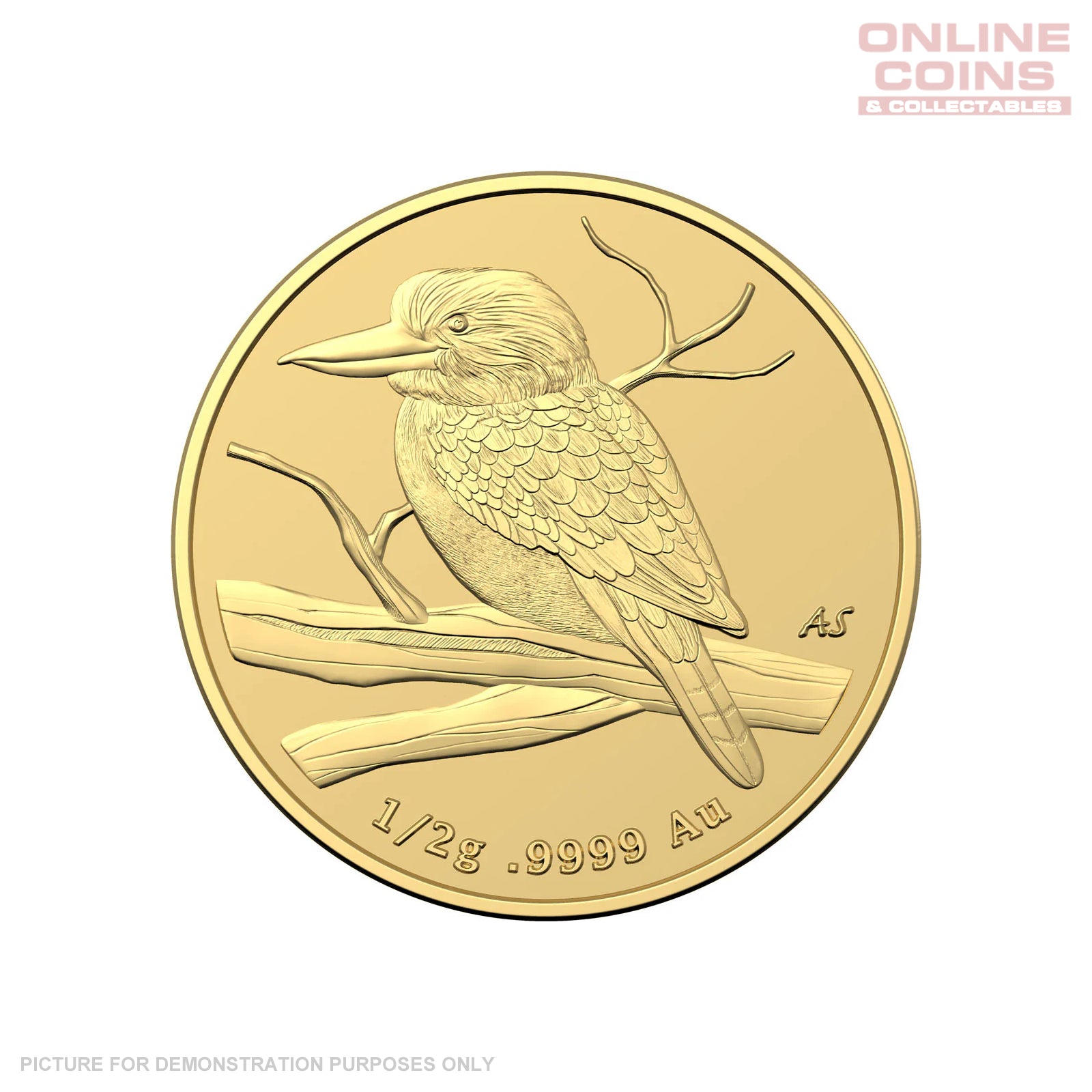 2022 Royal Australian Mint Mini Kookaburra 1/2gram (0.5g) Gold Frosted Uncirculated Coin